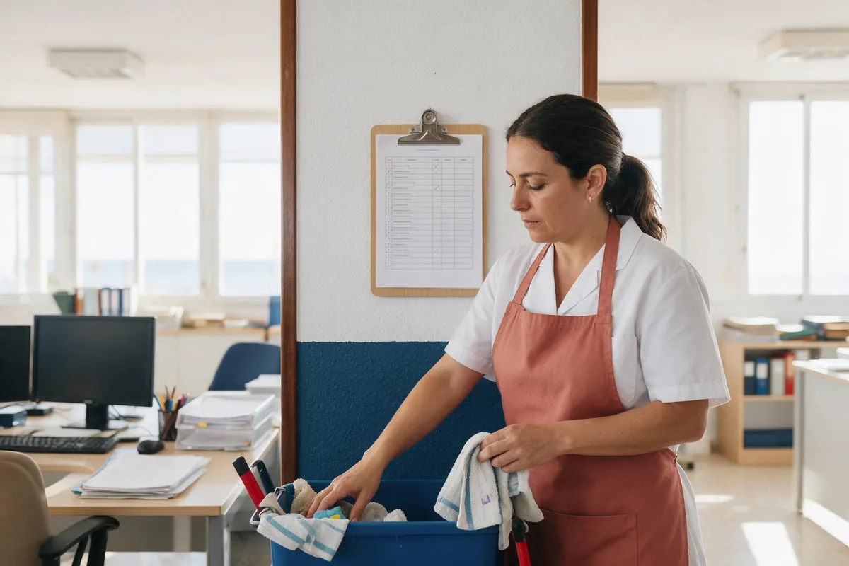 Checklist de limpieza de oficinas en Gandia — Neteges Litoral